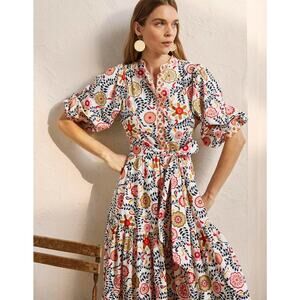 Boden Ava Tiered Maxi Dress Size 4